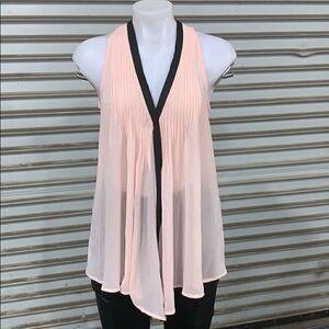 Anthropologie pins and needles sheer pink top